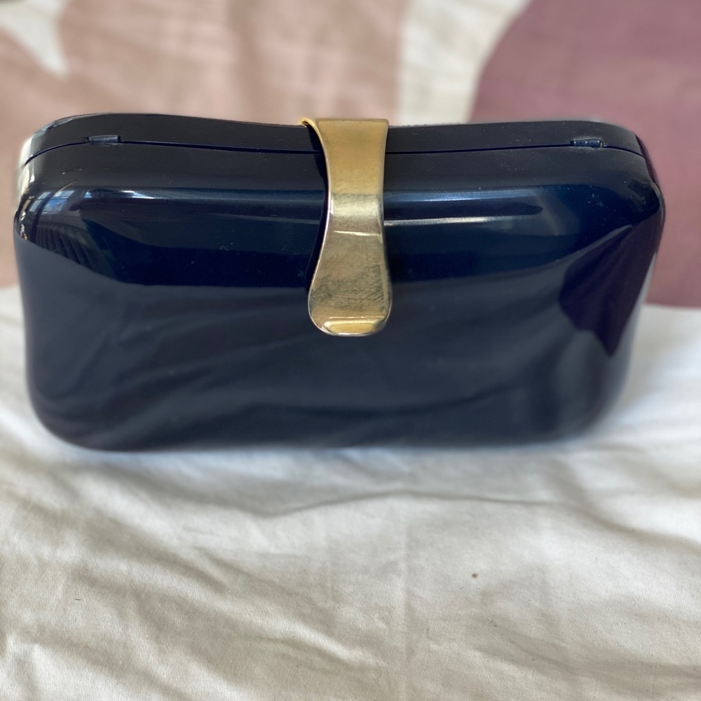 Vintage plastic blue clutch